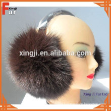 Top quality real fox fur earmuff